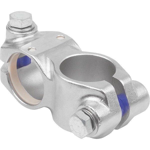 Tube Clamp 4-Way Flat For Linear Actuator Form:B, A=30, Type=30, Stainless 1.4308 Electropolished